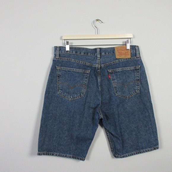 Levi's 505 Denim Jean Shorts Blue Classic Fit 34 Men 100% Cotton Casual 500 - Picture 2 of 12